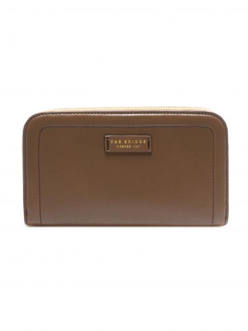 THE BRIDGE PANZANI Leather wallet taupe / gold - Women’s Wallets