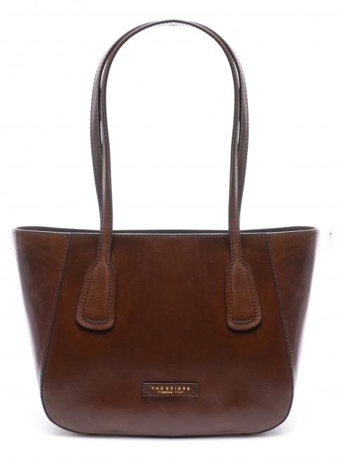 THE BRIDGE MADDALENA Shoulder shopper, in leather BROWN - Women’s Bags