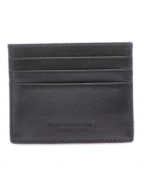 THE BRIDGE LORENZO Leather card holder Black - Men’s Wallets