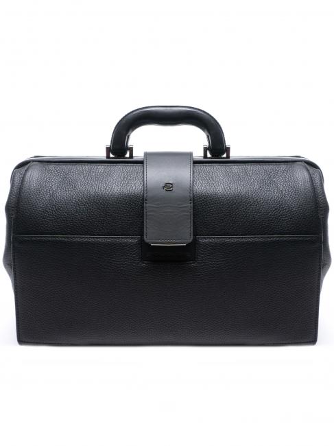 PIQUADRO ILI Leather doctor briefcase Black - Work Briefcases