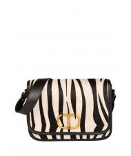 TWINSET Borsa a tracolla in pelle stampa zebra  - Women&rsquo;s Bags