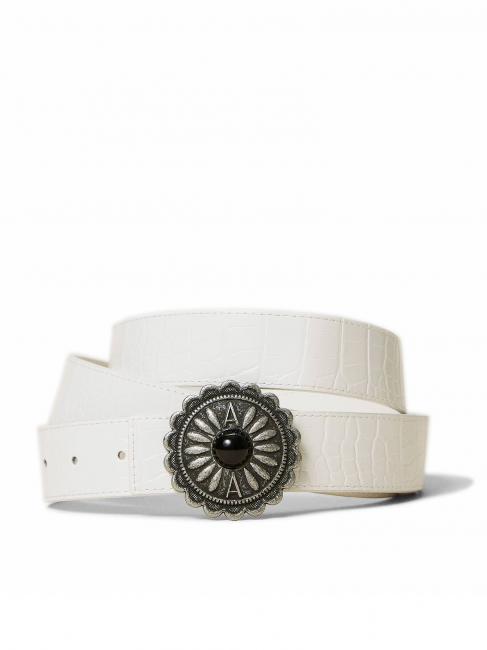 TWINSET ACTITUDE Belt with texas buckle mother of pearl - Belts