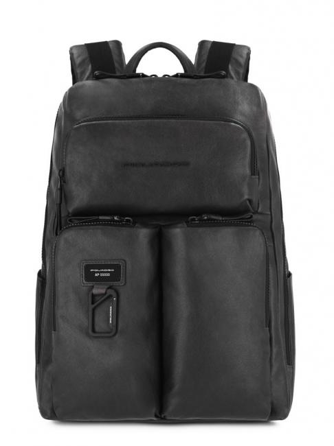 PIQUADRO HARPER 15 "laptop backpack, in leather Black - Laptop backpacks