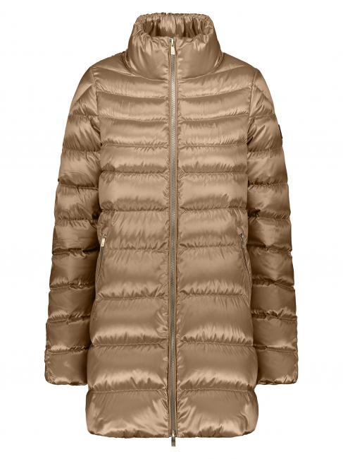 CIESSE NOELA Long quilted down jacket chanterelle / silver gray - Women's down jackets