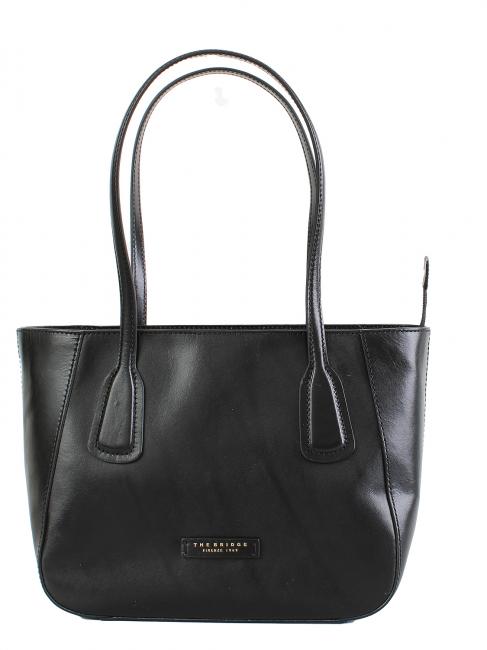 THE BRIDGE MADDALENA Shoulder shopper, in leather Black Gold - Women’s Bags