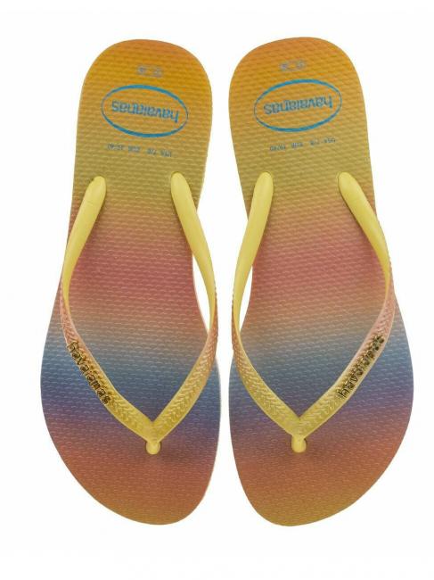 HAVAIANAS SLIM GRADIENT Flip flops LEMON / YELLOW - Women’s shoes