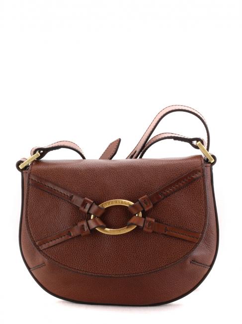 THE BRIDGE AMELIA Shoulder bag, in leather BROWN - Women’s Bags