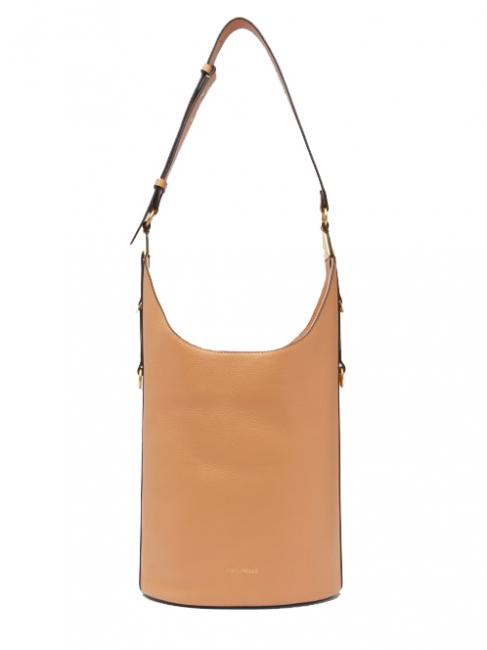 COCCINELLE FAUVE Shoulder bag, in tumbled leather almond - Women’s Bags