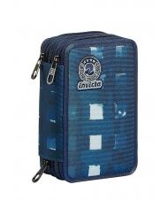 INVICTA Astuccio 3 zip Kit with everything for school! gridshadesblue - Cases and Accessories - 1