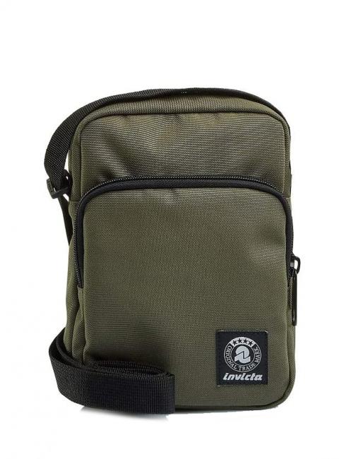 INVICTA SPLAY Bag in recycled polyester dusty olive - Over-the-shoulder Bags for Men