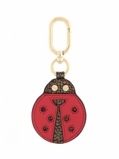 BORBONESE COCCINELLE Keychain with charm natural op / coral red - Key holders