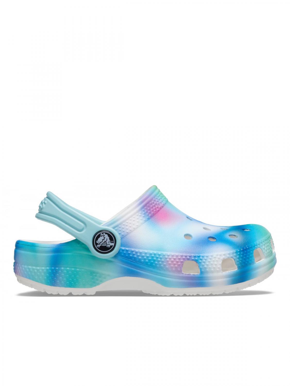 Crocs Classic Solarized Clog Toddler Sabot Sandal White Multi