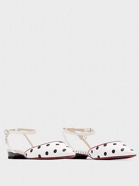 MANILA GRACE BALLERINA  Flat sandal with strap White black - Women’s shoes