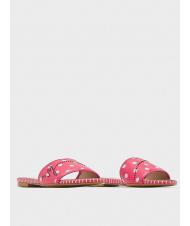 MANILA GRACE Ciabatta flat a pois  fuchsia / white - Women&rsquo;s shoes - 1