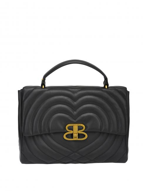 TOSCA BLU REGINA DI CUORI Leather briefcase bag with shoulder strap Black - Women’s Bags