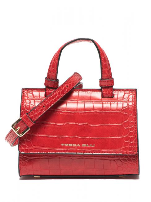 TOSCA BLU MAGO MERLINO Croco print mini bag with shoulder strap RED - Women’s Bags