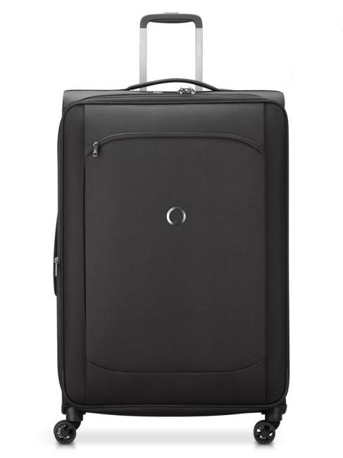 DELSEY MONTMARTRE AIR 2.0 Extra Large trolley, expandable Black - Semi-rigid Trolley Cases