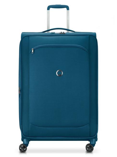 DELSEY MONTMARTRE AIR 2.0 Large trolley, expandable ice blue - Semi-rigid Trolley Cases
