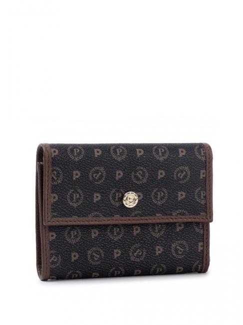 POLLINI wallet HERITAGE CLASSIC, with purse black brown - Women’s Wallets