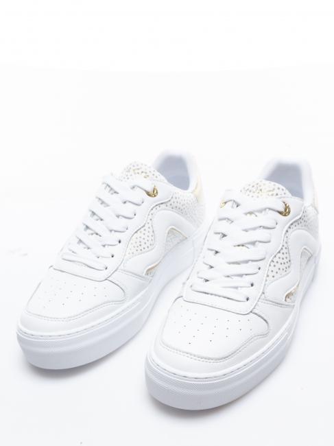 MANILA GRACE CAPSOLE POIS Leather sneaker WHITE / GOLD - Women’s shoes