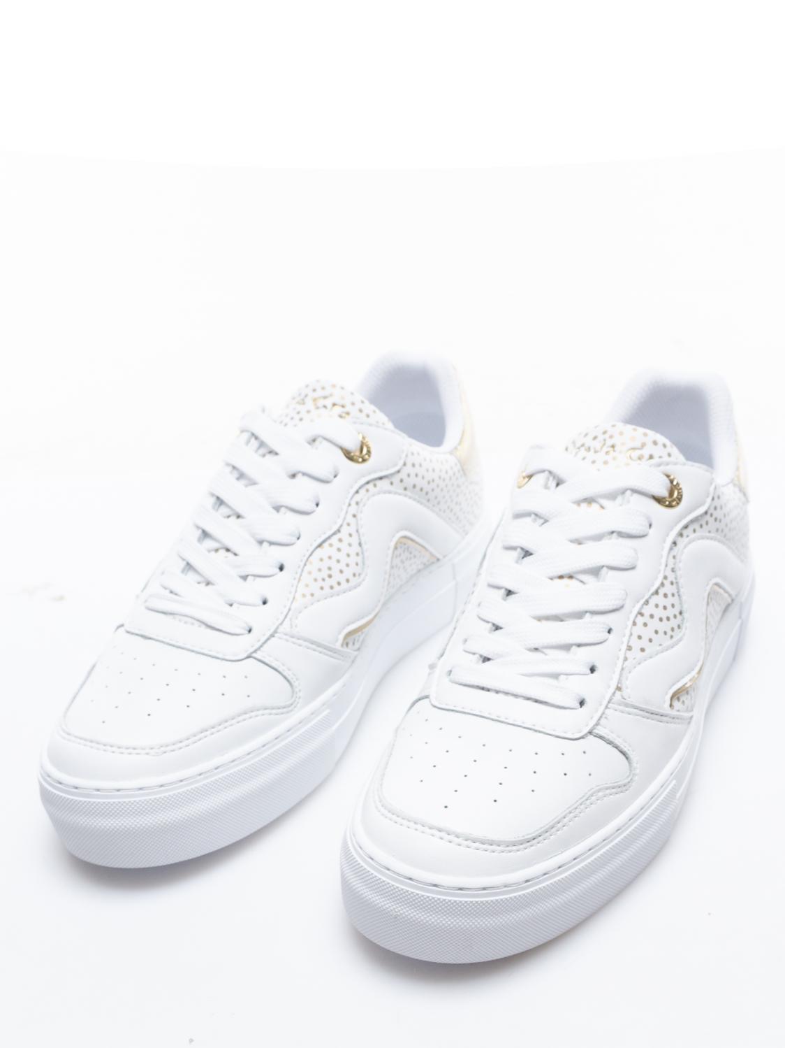 Manila Grace Capsole Pois Leather Sneaker White Gold Buy At Outlet Prices