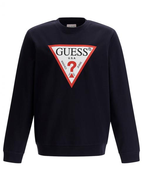 GUESS AUDLEY Triangle logo sweatshirt smartblue - Sweatshirts