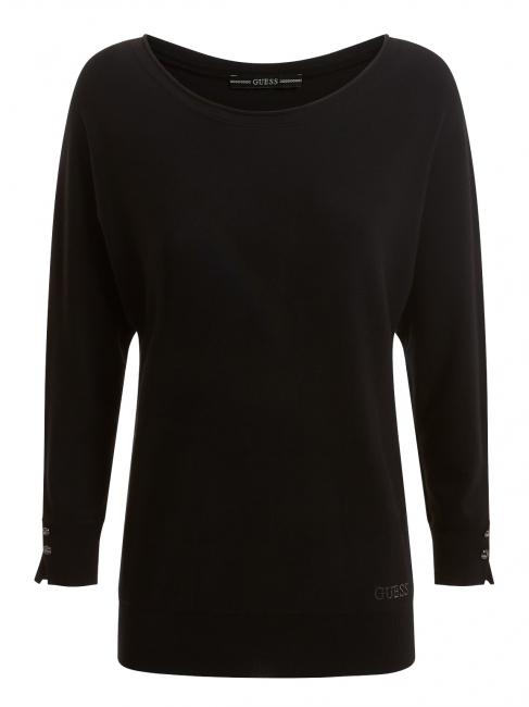 GUESS ADELE Long-sleeved shirt jetbla - Women's Sweaters