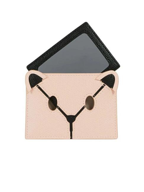 FURLA ALLEGRA Leather credit card holder with mirror candyrose - Accessories for bags