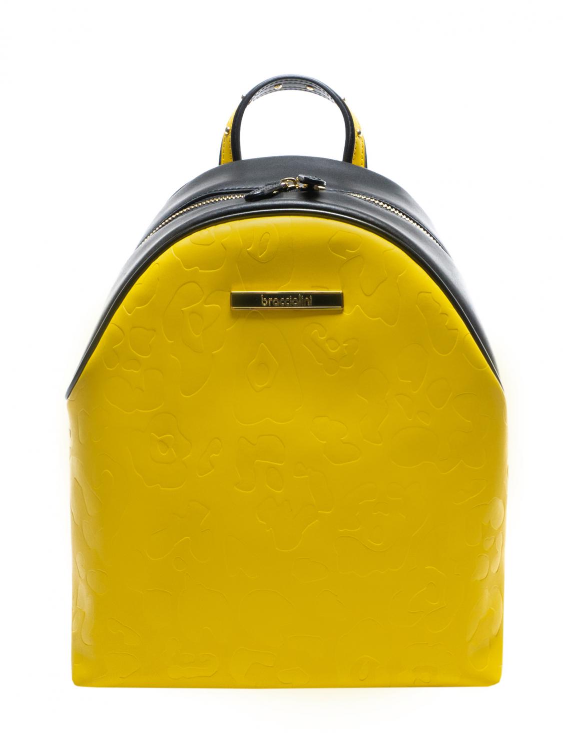 Braccialini Lola Leather Backpack Yellow - Buy At Outlet Prices!
