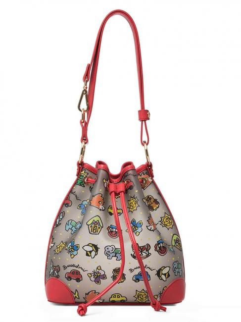 BRACCIALINI TEMINI Transparent bucket bag gum / red - Women’s Bags