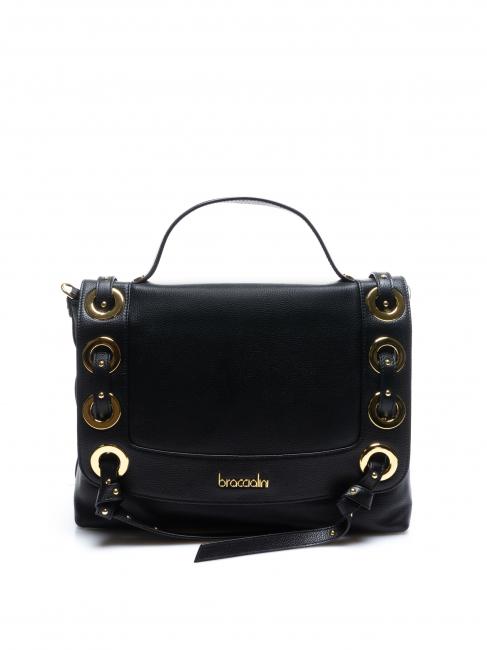 BRACCIALINI MARGOT Leather handbag with shoulder strap Black - Women’s Bags