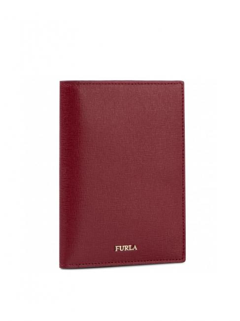 FURLA LINDA Small passport holder in saffiano leather cerise - Travel Accessories