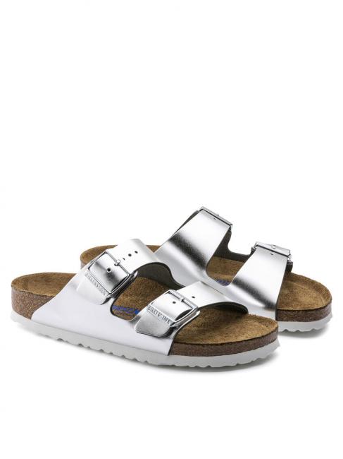 BIRKENSTOCK ARIZONA Leather slipper sandal metallic silver - Women’s shoes