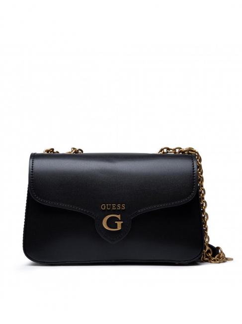 GUESS ROSSANA CONVERTIBLE Shoulder bag with flap BLACK - Women’s Bags