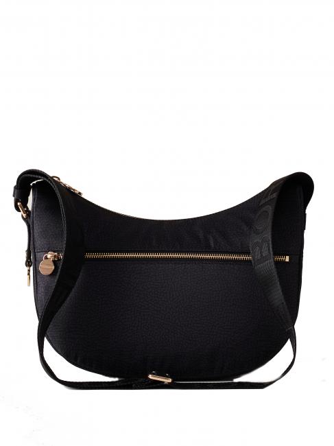 BORBONESE LUNA BAG SMALL ECO LINE LUNA Hobo bag, Small dark black - Women’s Bags