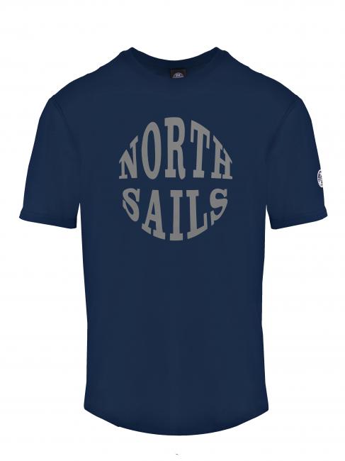 NORTH SAILS ROUND LOGO Cotton T-shirt blue navy - T-shirt