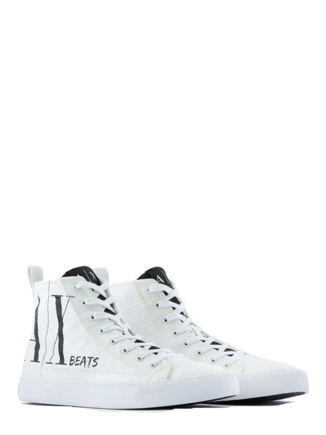 Armani Exchange Sneakers In Canvas Op White Buy At Outlet Prices
