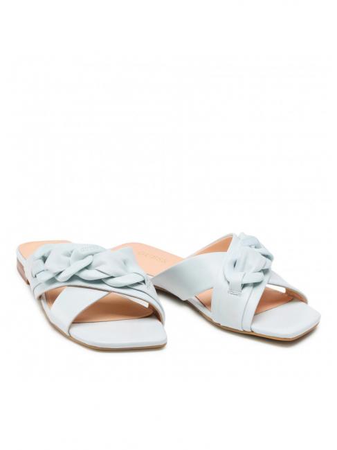 GUESS SAMEYA Leather sandals light blue - Women’s shoes