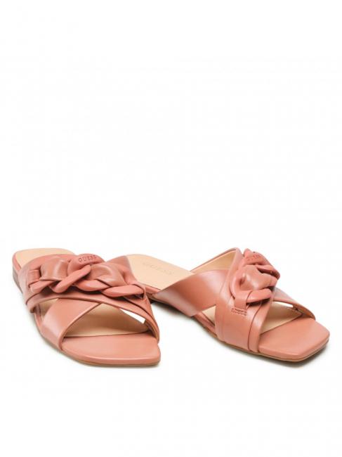 GUESS SAMEYA Leather sandals salmon - Women’s shoes