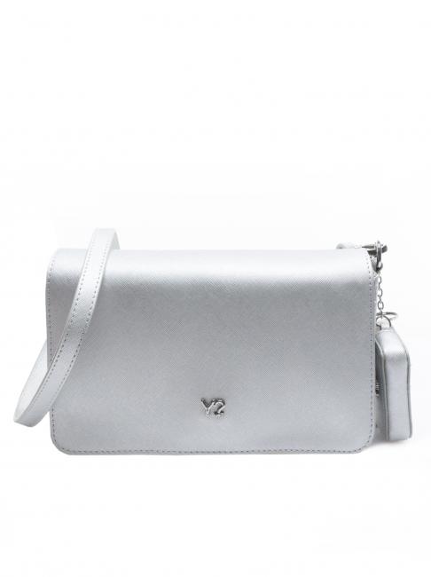 YNOT MELODYC Shoulder bag, in leather SILVER - Women’s Bags