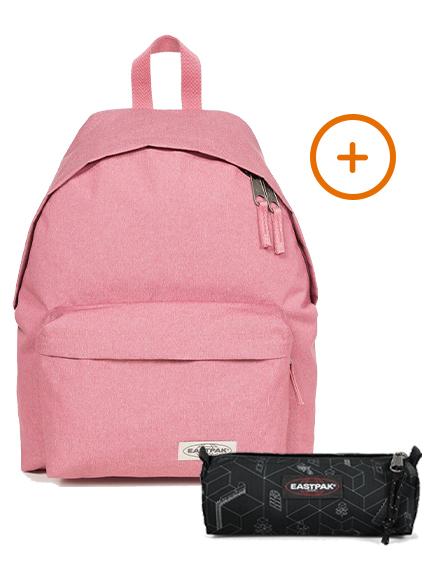 EASTPAK Zaino Padded Pak'r + Astuccio Benchmark   Muted Pink - Backpacks & School and Leisure