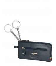 AERONAUTICA MILITARE FLAG Key case with zip, in leather - Key holders