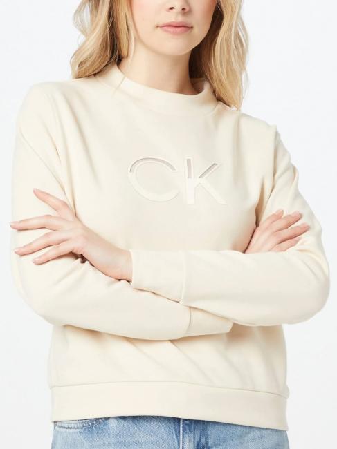 CALVIN KLEIN MESH LOGO Sweatshirt muslin - Women's Sweatshirts