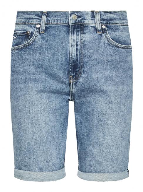 CALVIN KLEIN SHORTS Slim-fit jeans in cotton bluebl - Trousers
