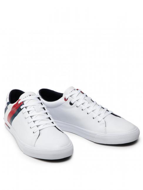 TOMMY HILFIGER CORPORATE STRIPE Leather sneaker white - Men’s shoes