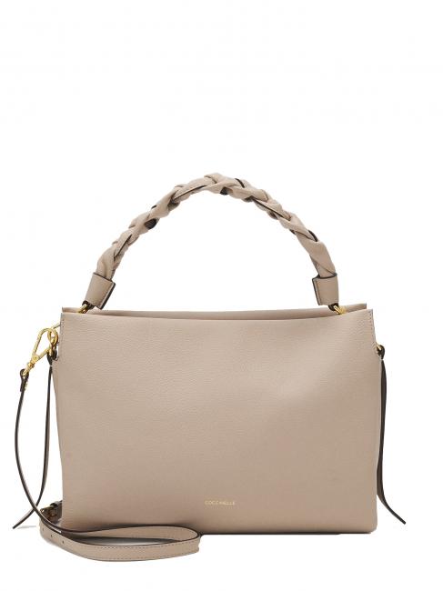 COCCINELLE BOHEME Handbag, with shoulder strap, in leather powder pink - Women’s Bags
