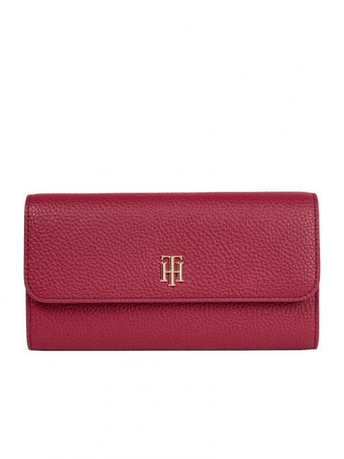 TOMMY HILFIGER TH ELEMENT Large wallet with flap royal berry - Women’s Wallets