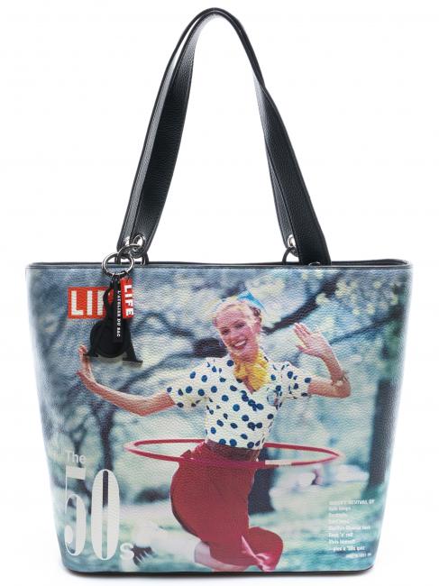 L'ATELIER DU SAC LIFE EMMA Shopping bag with shoulder strap the fifties - Women’s Bags