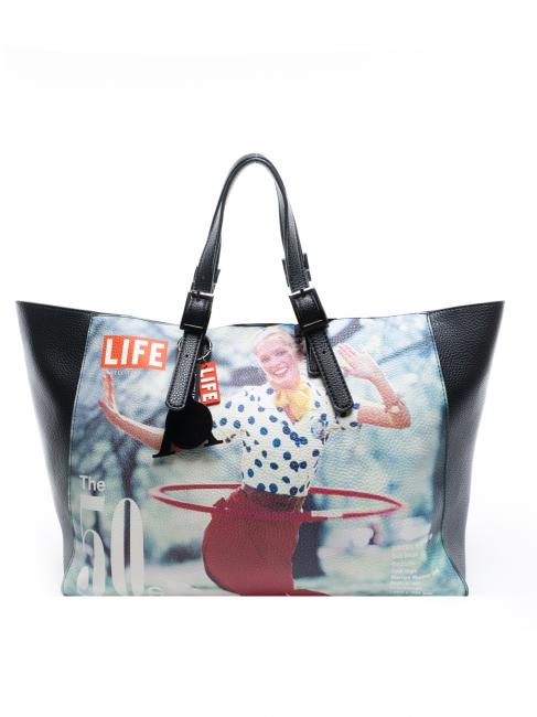 L'ATELIER DU SAC LIFE PETITE NICOLE Shopping bag with clutch bag the fifties - Women’s Bags
