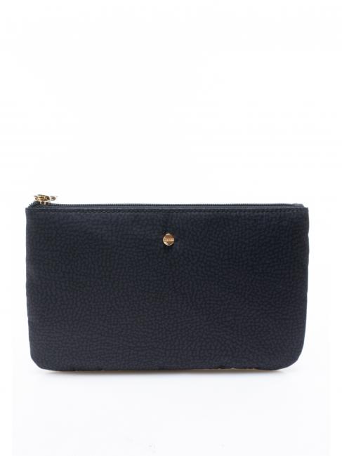 BORBONESE CLASSICA Hand clutch bag dark black - Sachets & Travels Cases